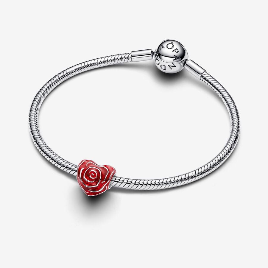 Romantic Rose Heart Charm