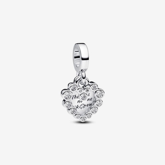 Mother's Love Double Heart Charm