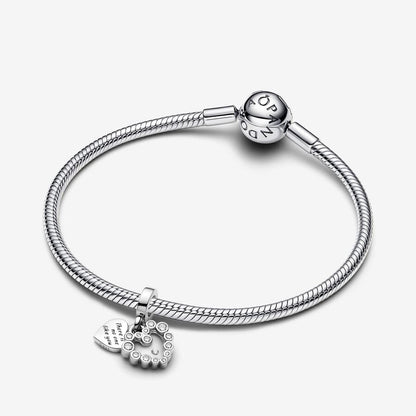 Mother's Love Double Heart Charm
