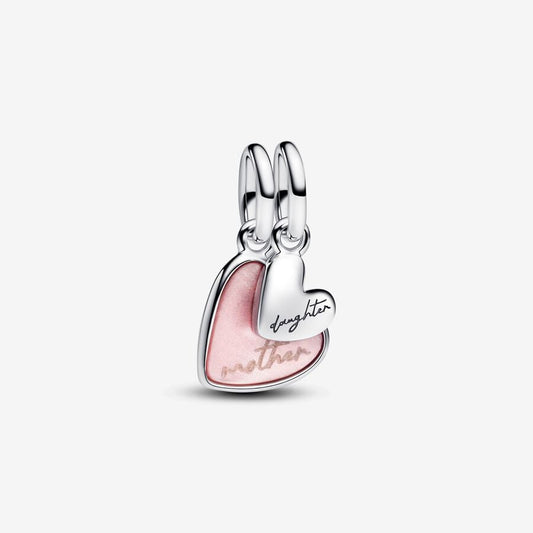 Mother's Love Double Heart Charm