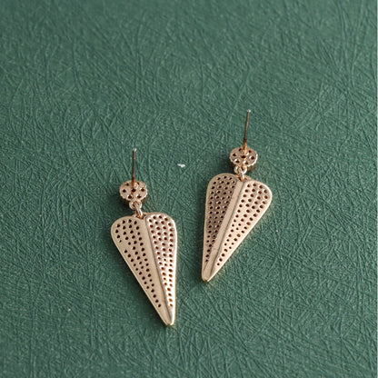 Rose Gold Earrings with Pendant