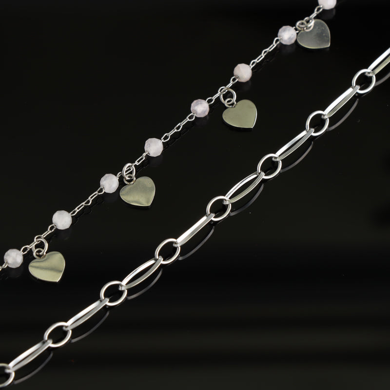 Unique Heart-Shaped Pendant Bracelet