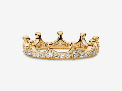 Clear Sparkling Crown Ring