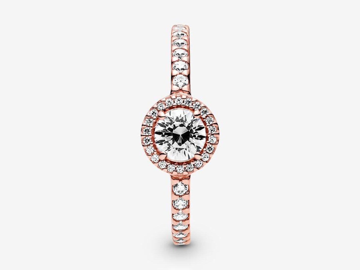 Classic Sparkle Halo Ring