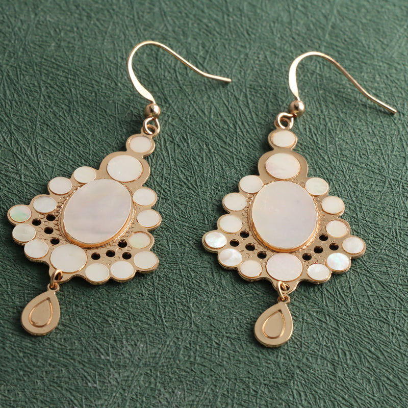 Rose Gold Geometric Copper Earrings