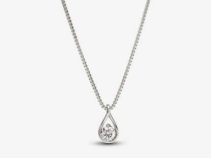 Lab-grown Diamond Pendant & Necklace 0.50 carat tw 14k White Gold