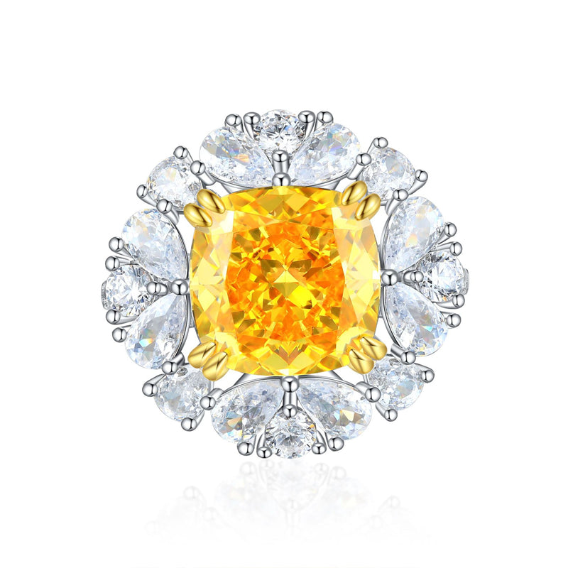 7ct Teardrop 925 Silver Ring - Luxe Ice-Cut High Carbon Diamond Bridal Statement Piece