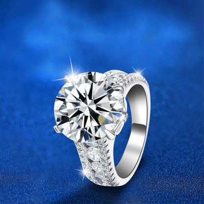 925 Silver Bow & Butterfly Design Ring with 10ct Moissanite Statement Women's Jewelry US Size 6-9