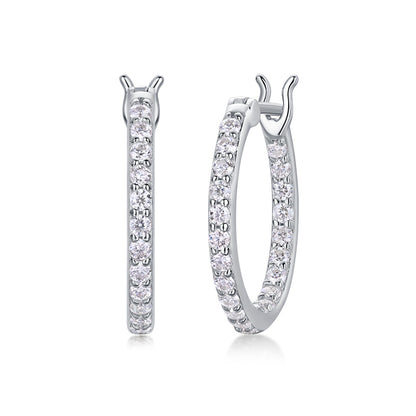 925 Silver Moissanite Stud Earrings for Women
