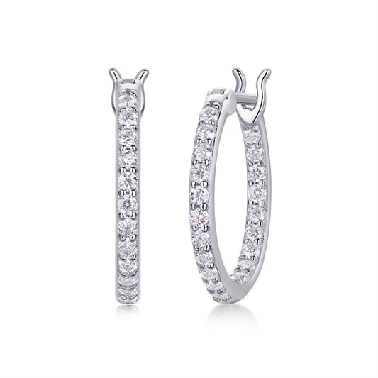 925 Silver Moissanite Stud Earrings for Women