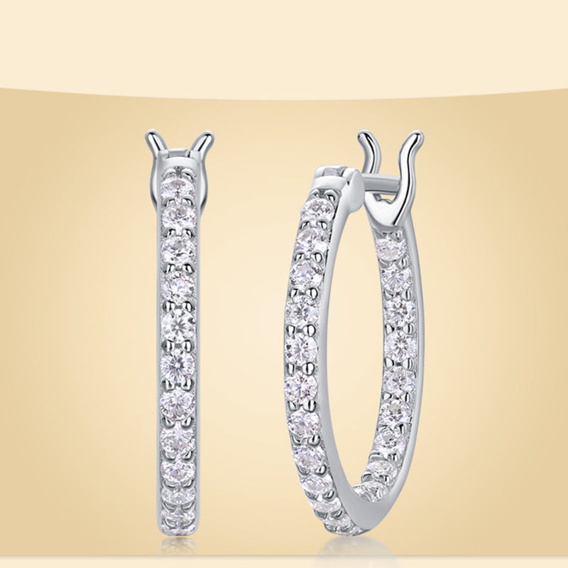 925 Silver Moissanite Stud Earrings for Women