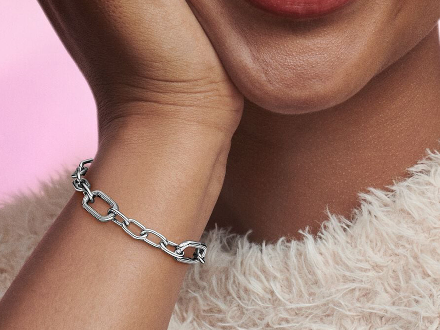 Silver Small-Link Chain Bracelet