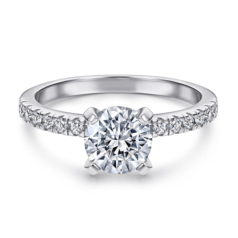 925 Sterling Silver 1.2 Carat Zircon Ring – Elegant Solitaire Band