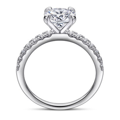 925 Sterling Silver 1.2 Carat Zircon Ring – Elegant Solitaire Band