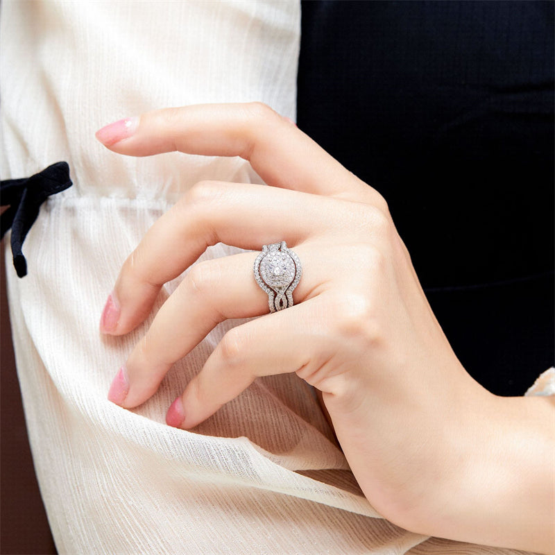 925 Sterling Silver 3-Piece Stackable Ring Set – Heart, Star & Dreamcatcher Bridal Jewelry