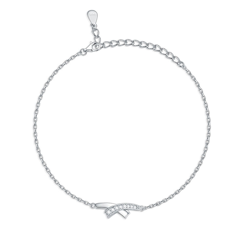 925 Sterling Silver Alphabet Bracelet - Minimalist Geometric Jewelry
