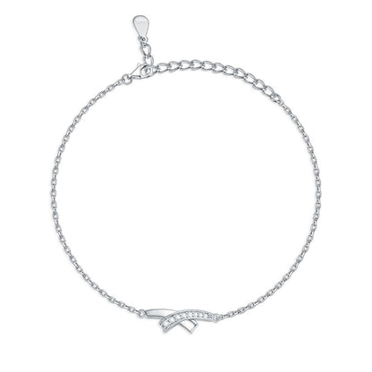 925 Sterling Silver Alphabet Bracelet - Minimalist Geometric Jewelry