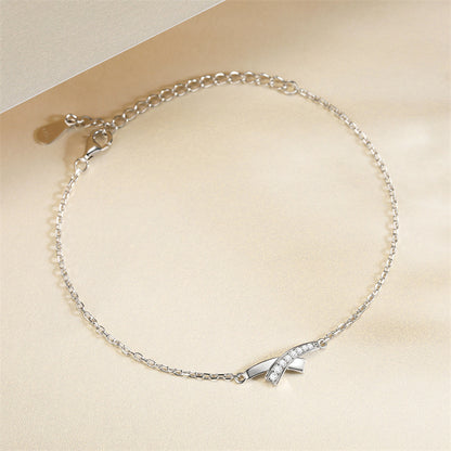 925 Sterling Silver Alphabet Bracelet - Minimalist Geometric Jewelry