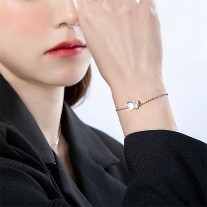 925 Sterling Silver Butterfly Bracelet - Elegant Bow Design Women's Jewelry