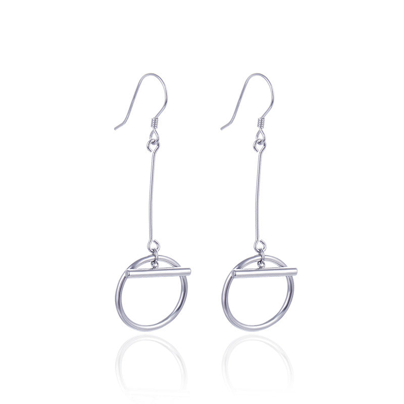 925 Sterling Silver Cactus Ear Hooks - Minimalist Botanical Dangle Earrings for Women