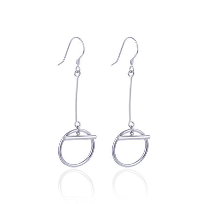 925 Sterling Silver Cactus Ear Hooks - Minimalist Botanical Dangle Earrings for Women
