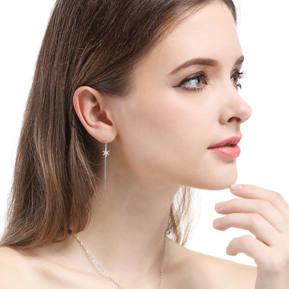 925 Sterling Silver Cactus Earrings - Bohemian Exotic Plant Dangle Ear Hooks for Women