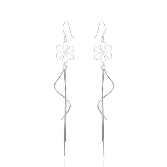 925 Sterling Silver Cactus Hook Earrings - 2.4g Sporty Botanical Earrings for Active Women