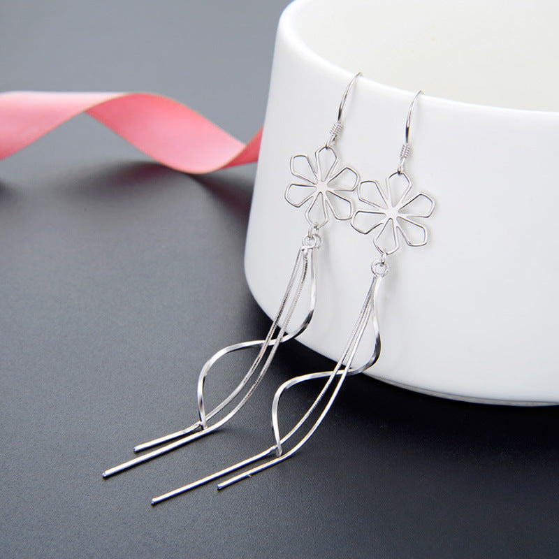 925 Sterling Silver Cactus Hook Earrings - 2.4g Sporty Botanical Earrings for Active Women