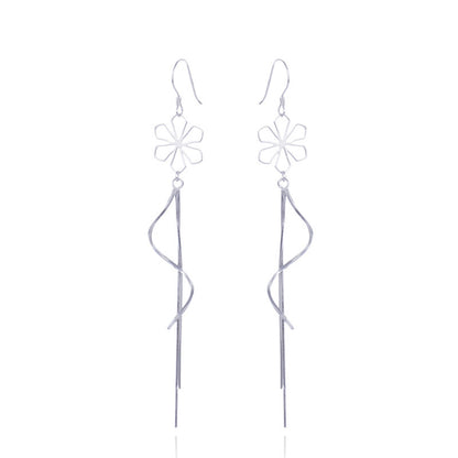925 Sterling Silver Cactus Hook Earrings - 2.4g Sporty Botanical Earrings for Active Women