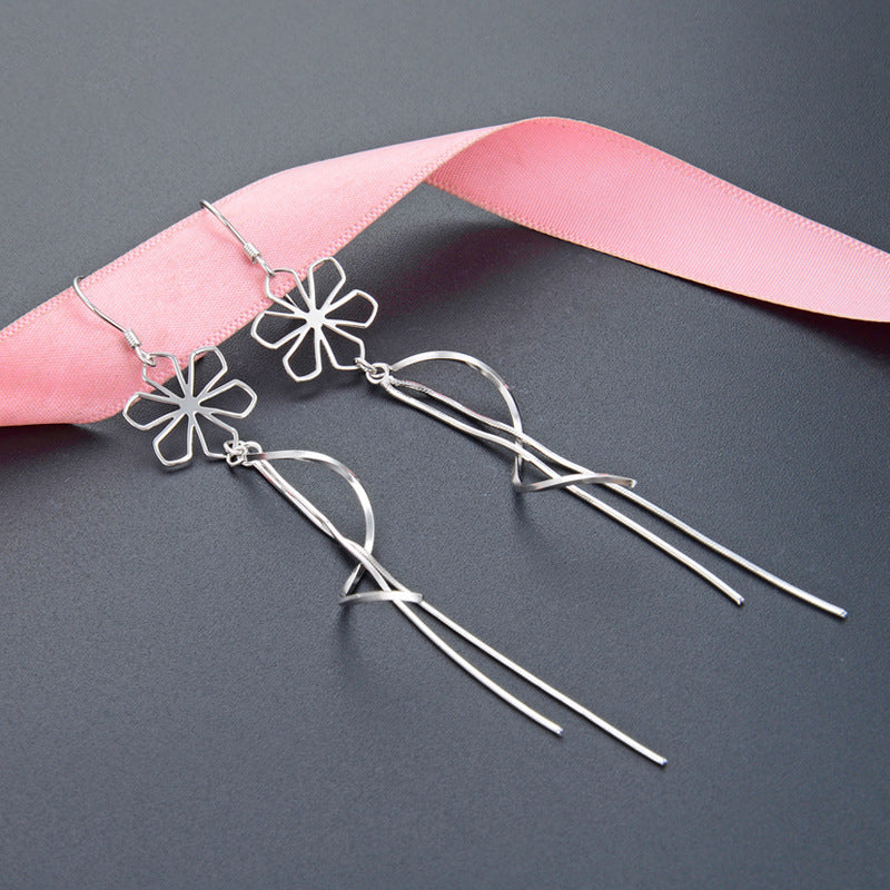925 Sterling Silver Cactus Hook Earrings - 2.4g Sporty Botanical Earrings for Active Women
