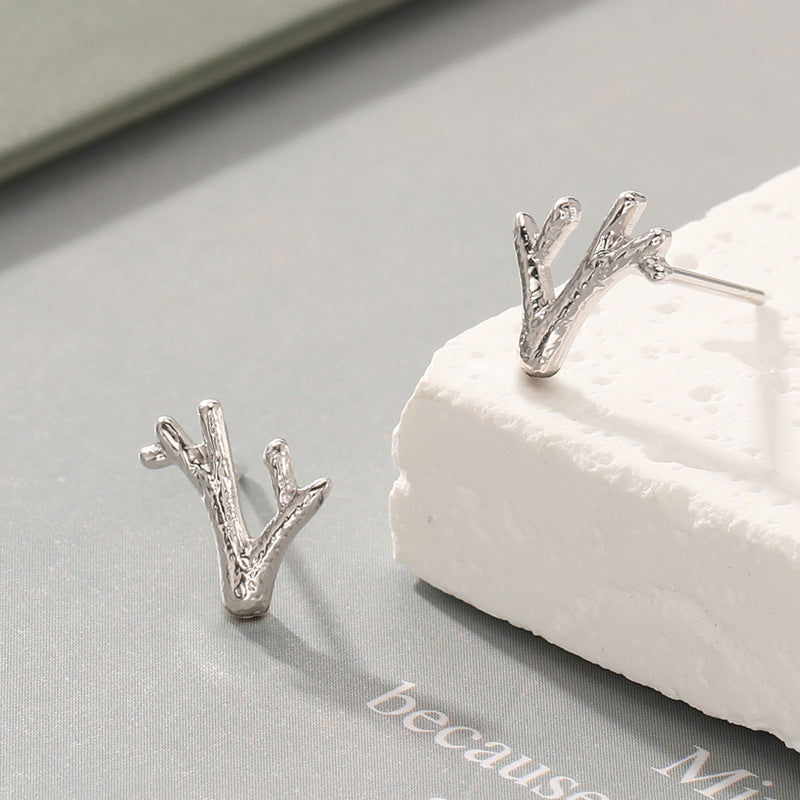 925 Sterling Silver Cartoon Animal Stud Earrings - White Gold Plated Cute Earrings for Women