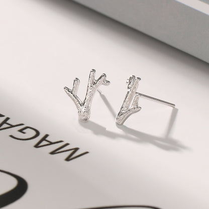 925 Sterling Silver Cartoon Animal Stud Earrings - White Gold Plated Cute Earrings for Women