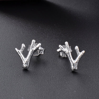 925 Sterling Silver Cartoon Animal Stud Earrings - White Gold Plated Cute Earrings for Women