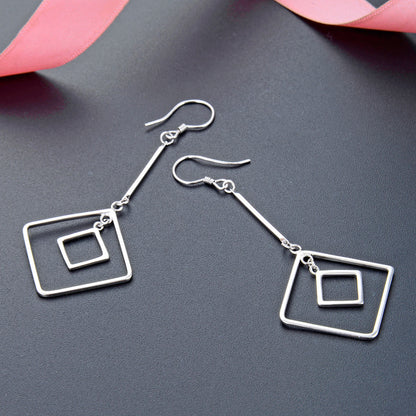 925 Sterling Silver Cartoon Hoop Earrings - 2.9g Playful Everyday Earrings for Women