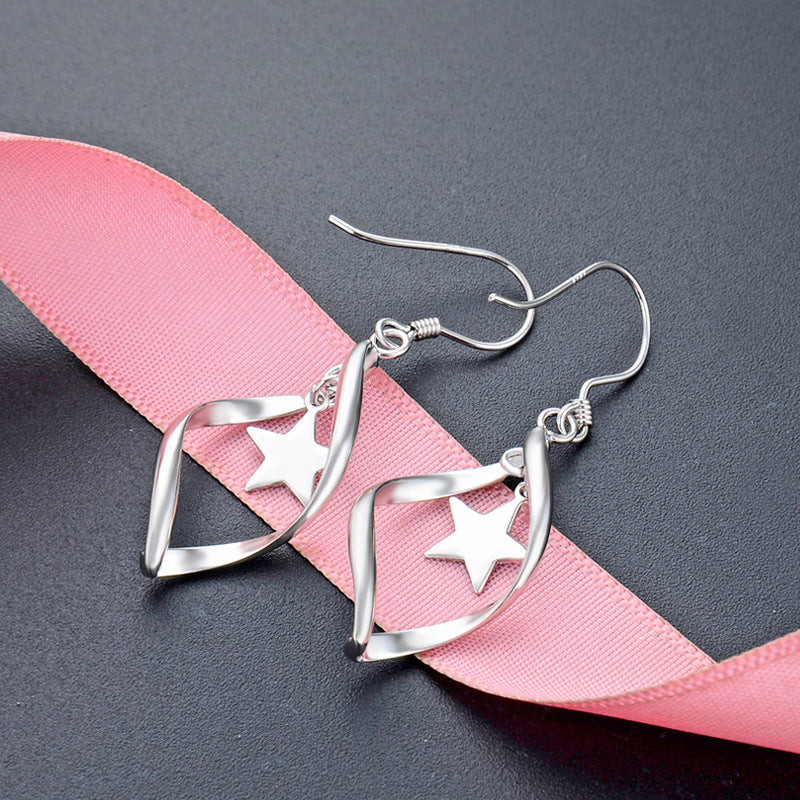925 Sterling Silver Cartoon Hoop Earrings - Playful Everyday Earrings for Women