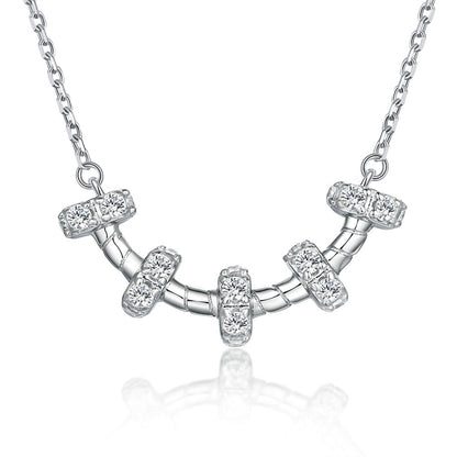 925 Sterling Silver Circle Pendant Necklace - Trendy Hoop Chain for Women