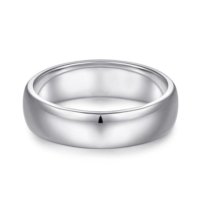 925 Sterling Silver Curved Statement Ring – Minimalist Geometric Band