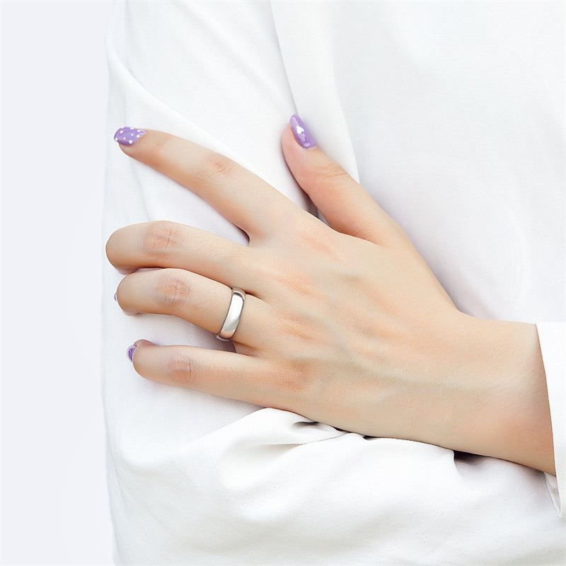 925 Sterling Silver Curved Statement Ring – Minimalist Geometric Band