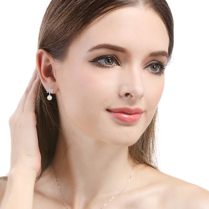 925 Sterling Silver Diamond Fortune Toad Stud Earrings - 2g Instagrammable Chinese Style Earrings with Plastic Backs