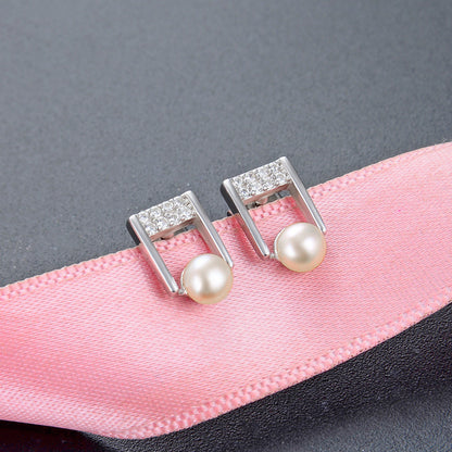 925 Sterling Silver Diamond Stud Earrings - 1g Light Luxury Everyday Earrings with Plastic Backs