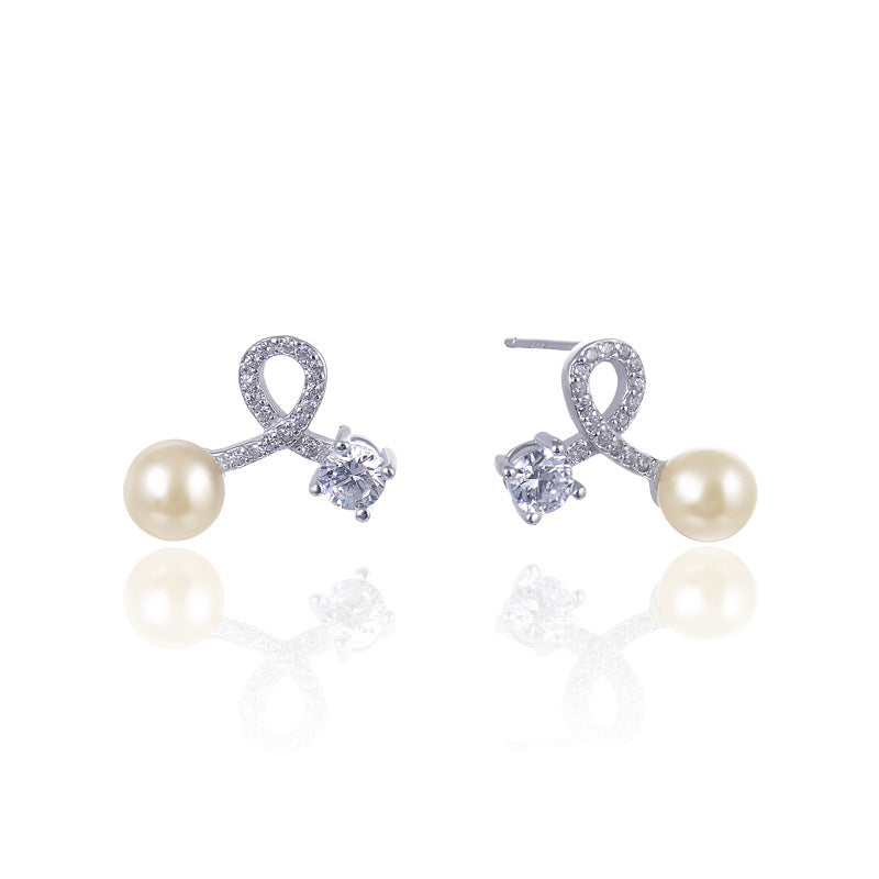 925 Sterling Silver Diamond Stud Earrings - 3.1g Minimalist Everyday Earrings with Plastic Backs