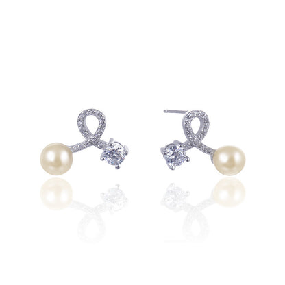 925 Sterling Silver Diamond Stud Earrings - 3.1g Minimalist Everyday Earrings with Plastic Backs