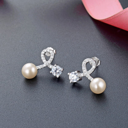 925 Sterling Silver Diamond Stud Earrings - 3.1g Minimalist Everyday Earrings with Plastic Backs
