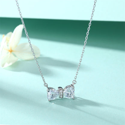 925 Sterling Silver Double Heart Birthstone Necklace - Romantic Lucky Charm Jewelry