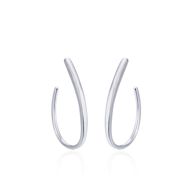 925 Sterling Silver Ear Clips-Minimalist Korean Style for Everyday Wear (1.3g)