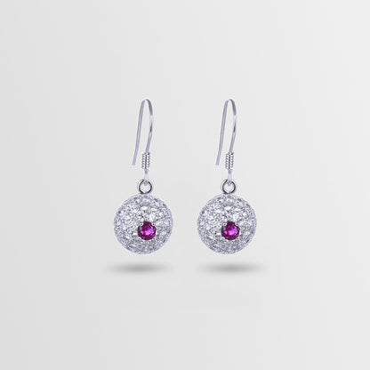 925 Sterling Silver Eye Dangle Earrings - Korean Style Geometric Evil Eye Earrings for Women