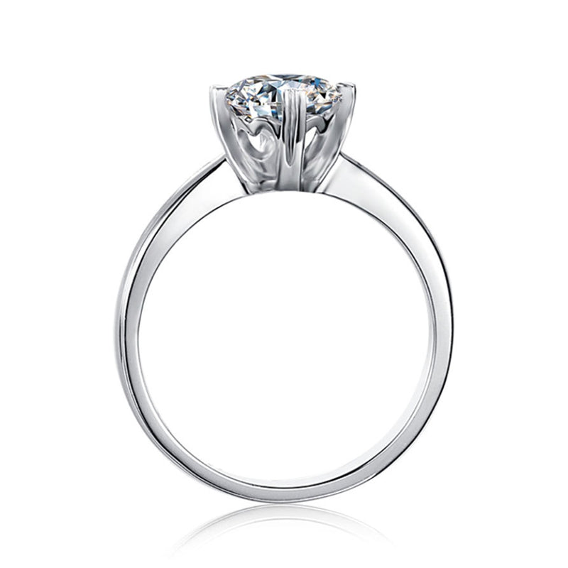 925 Sterling Silver Four-Prong Moissanite Ring - New Cross-Border E-Commerce Exclusive