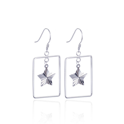 925 Sterling Silver Fox Hoop Earrings - 2.8g Light Luxury Animal Motif Earrings for Women