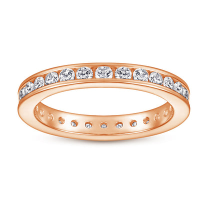 925 Sterling Silver Full Eternity Band – Stardust Pavé Wedding Ring