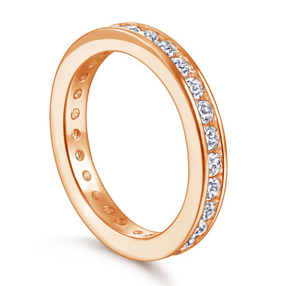 925 Sterling Silver Full Eternity Band – Stardust Pavé Wedding Ring